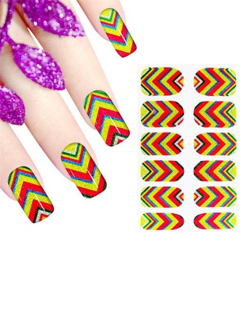 Géométrie des femmes DIY Shining Sticker Nail Art Stickers Nails Wraps Nail Tools Manucure