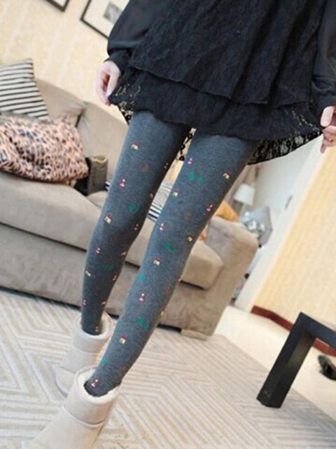 Naisten susi punahilkka sukat kuvio joululahja sukka muoti talvi villa söpö sukat lämmin sukat