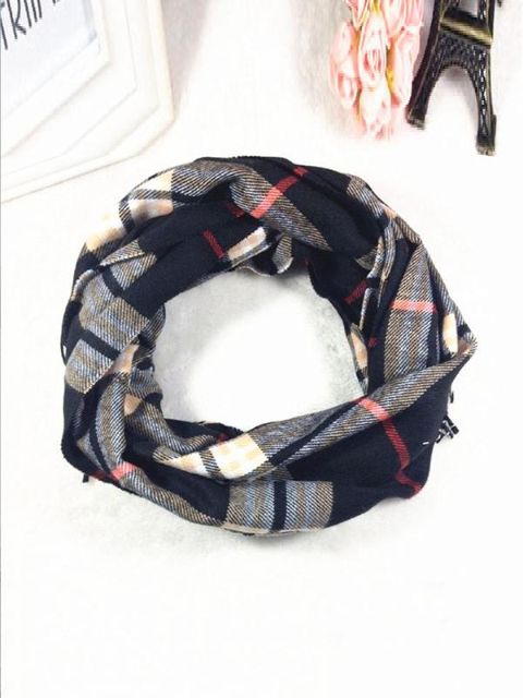 Börn Strákar og stelpur Nýir vetrarskúfur Plaid treflar Heildverslun kashmere hlýir treflar