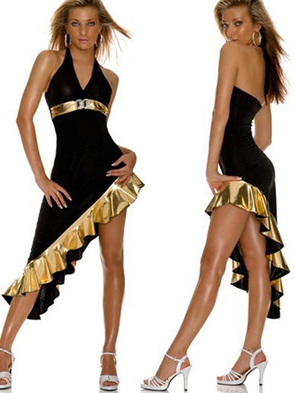 Élégant Ladys Deep V Neck High Split Maxi robe de soirée robe de soirée robe de bal sexy