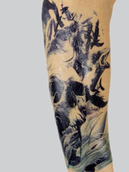 Halloween Horror Schädel Muster wasserdicht Tattoo Aufkleber Decals temporäre Tätowierung