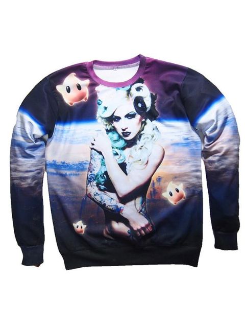 Plus la Taille Personnalisé Style Punk Hiver Automne Mode Hauts À Manches Longues Sweat-shirts Crewneck Outwear