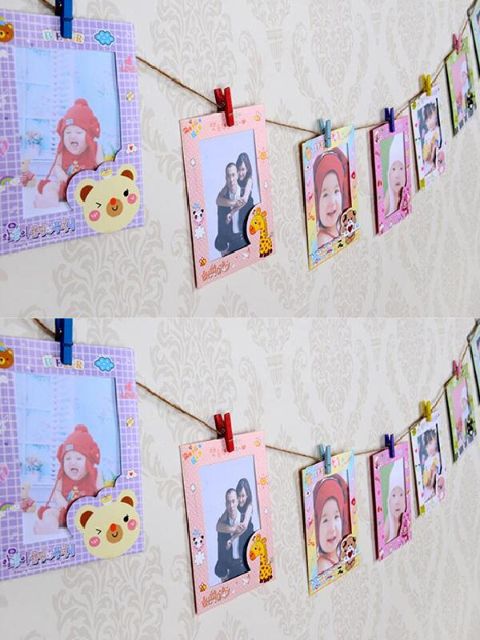 9 teile / los 6 Zoll DIY Wandbehang Niedlichen Tier Papier Bilderrahmen Für Bilder