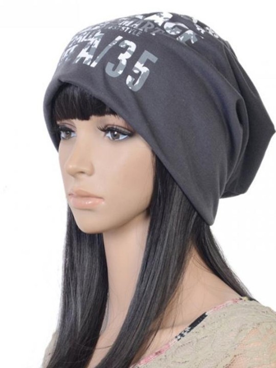 Unisex Fashion Letter Print Hip-hop Baggy Beanie Cotton Blend Sport Hat Cap