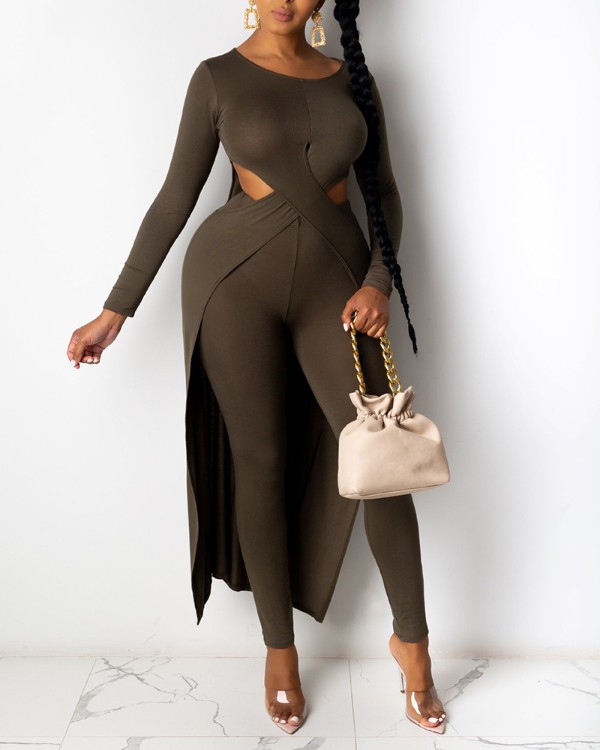 Kiinteä aukko epäsymmetrinen yläosa & housut