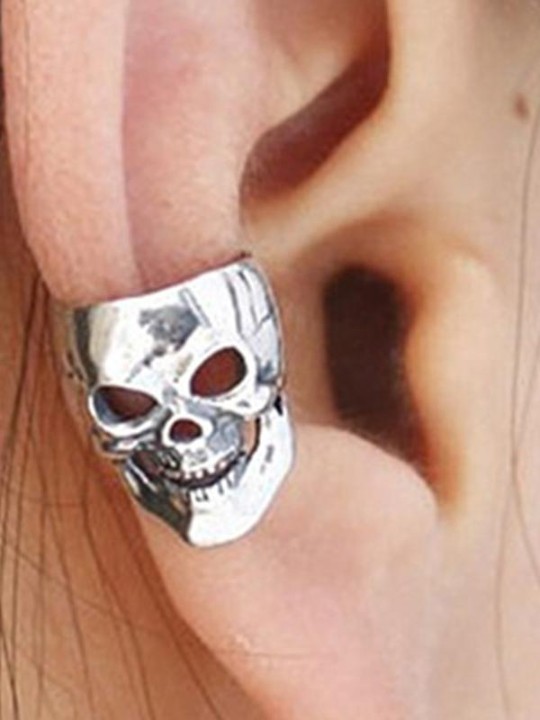 Muoti Unisex Uusi Cool Persoonallisuus Punk Skull Design Korvaklipsikorvakorut