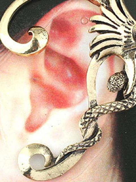 Moda feminina nova personalidade do punk estilo Hawk &amp; Snake Ear Cuff ouvido Clipe Ear Stud Brincos