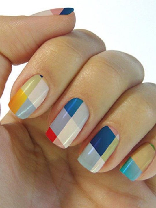 Manta colorida das mulheres DIY Nail Art Decalques Unhas Wraps Nail Tools Manicure