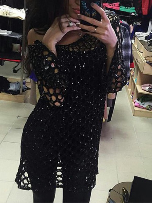 Kvenna tíska V-háls hörpudiskur Hem ströndinni kyrtill yfirbreiðsla Bikini hylja sumarströndarfatnað