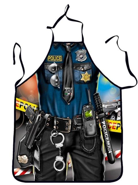 Mode créatif numérique Police impression tablier Costume créatif tabliers de cuisine cadeaux pour femmes hommes