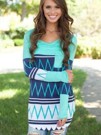 Women's Fall Fashion Bohemian Soft Long Sleeve Slim Casual Tops T-shirt Basic Blouse