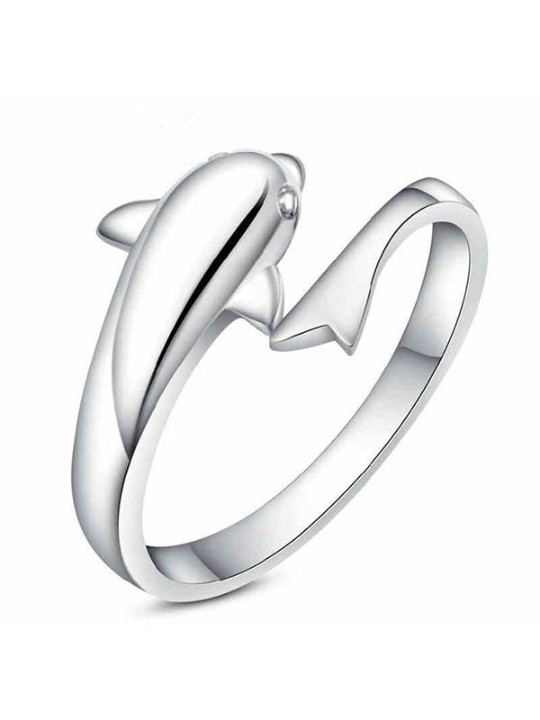 Romântico Dolphin Forma Abertura Anel Noivado Anéis Dedo Jóias Presentes