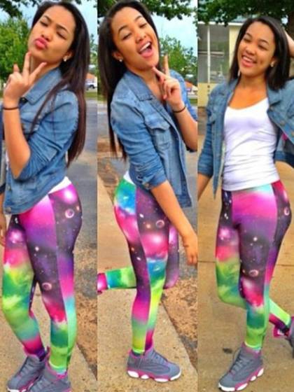 Damen Slim Lightning Digital Print Knöchel Länge Leggings Strumpfhosen Leggings