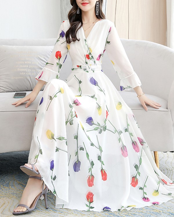 Vestido Festivo Manga Sino Renda