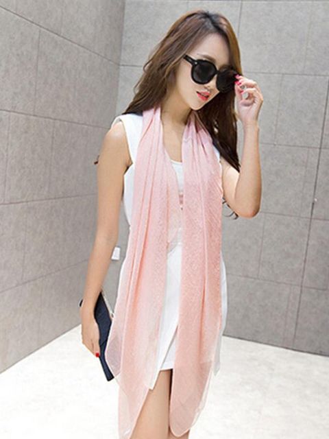 New Autumn Winter Scarves Coreano Mulheres Emulação De Seda Lenço Doce Cor Cappa