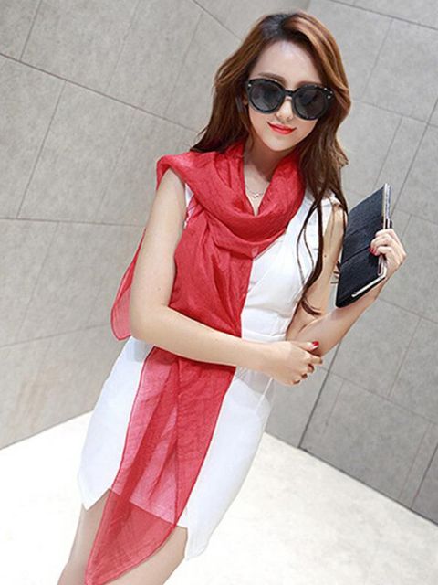 Nouveau automne hiver écharpes femmes coréennes émulation foulard en soie couleur bonbon Cappa