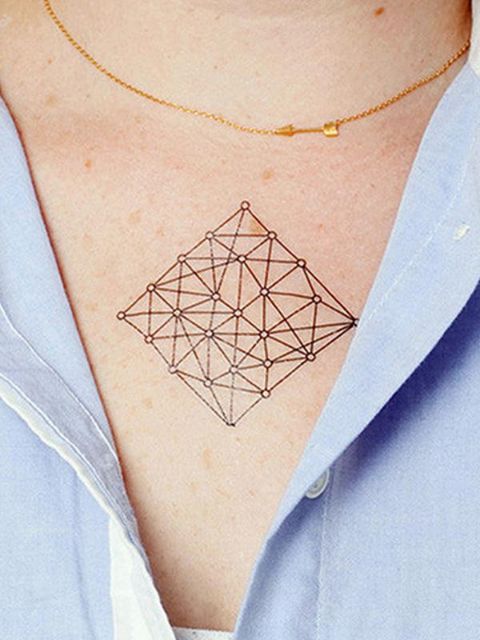 Autocollants de tatouage imperméables à l&#39;eau de motif d&#39;étoile de diamant de mode tatouages temporaires