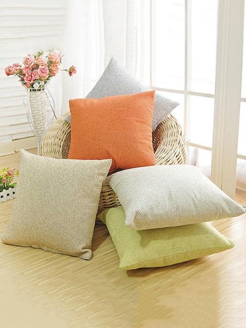 Einföld frjálslegur tíska solid litur bómullarbifreiðar Sófapúðar