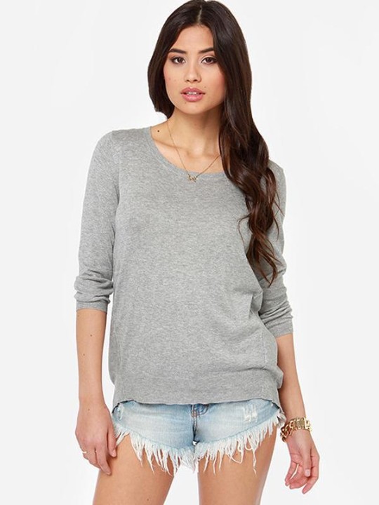 Pluskokoinen syksyinen talvipaita villapaita takana pitsi jatkos Puserot pusero S / M / L / XL / 2XL