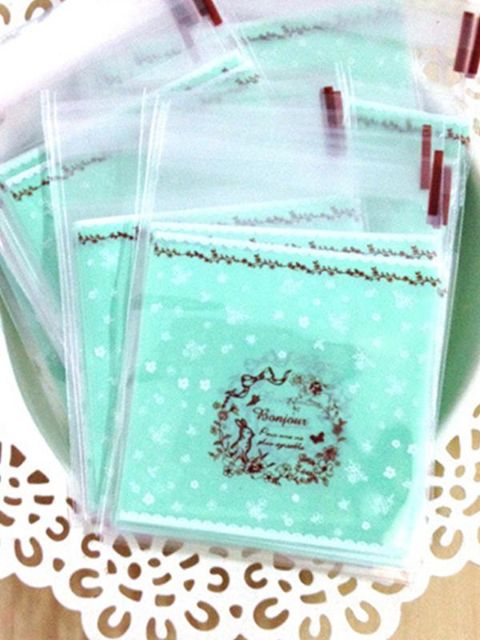 OPP Tasker Cellofan Cookies Kage Gave Candy Selvklæbende poser Julegaver Dekoration Supplies