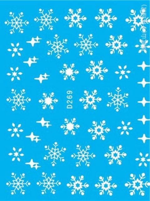 Christmas Gift Snow Watermark Nail Polish Stickers Manicure