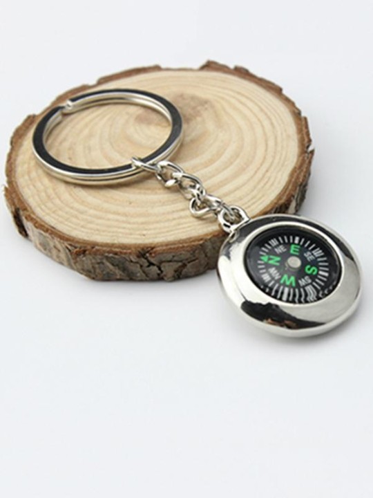 Udsøgt kompas rund nøglering taljespænde nøgleringe tilbehør