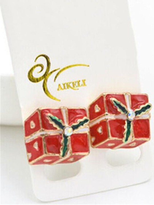 Ný tíska jólatrés eyrnalokkar Crystal Dangle Eyrnalokkar Drip Skartgripir Party Eyrnalokkar Fyrir konur