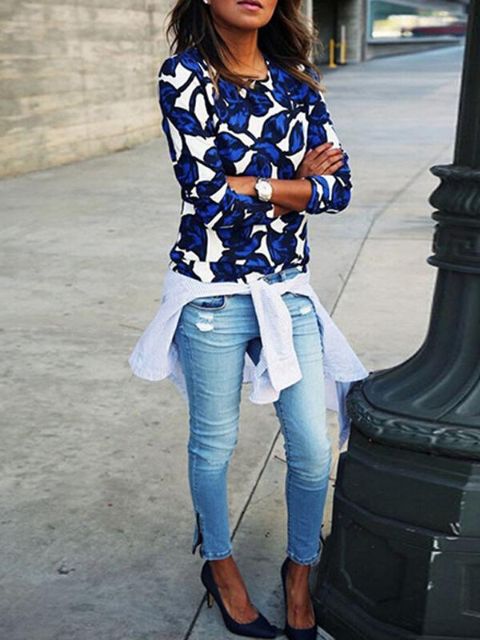 Sexy cuello redondo de manga larga sudor lindo sudaderas Top jerseys Outwear