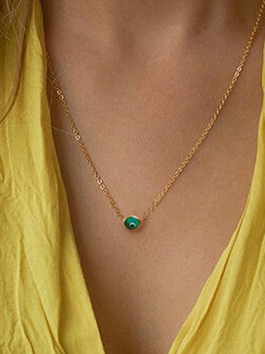 Nya Punk Evil Eye Chain Pendant Halsband Smycken Tillbehör