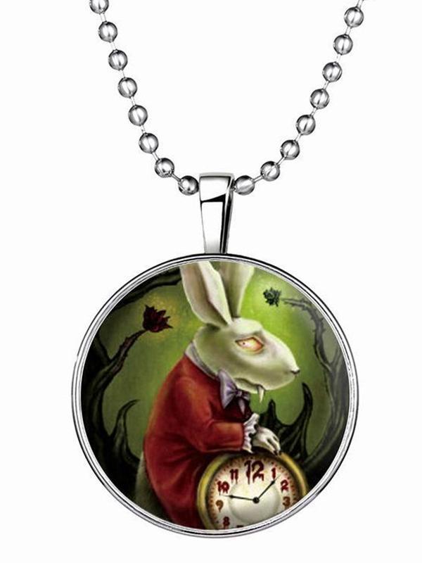 Christmas Halloween Evil Rabbit Hálsmen Hengiskraut Næturljós Glow In Dark Gifts Skartgripir