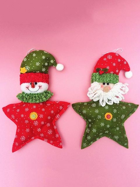 Fashion Xmas Santa Claus Snowman Snowflakes Star Christmas Doll Christmas Decoration