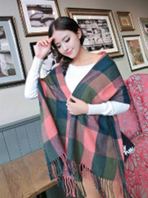 Coreano Outono Inverno Ultralong Lã Grade de Fiação Cachecol Unisex Lenços Quentes Xaile