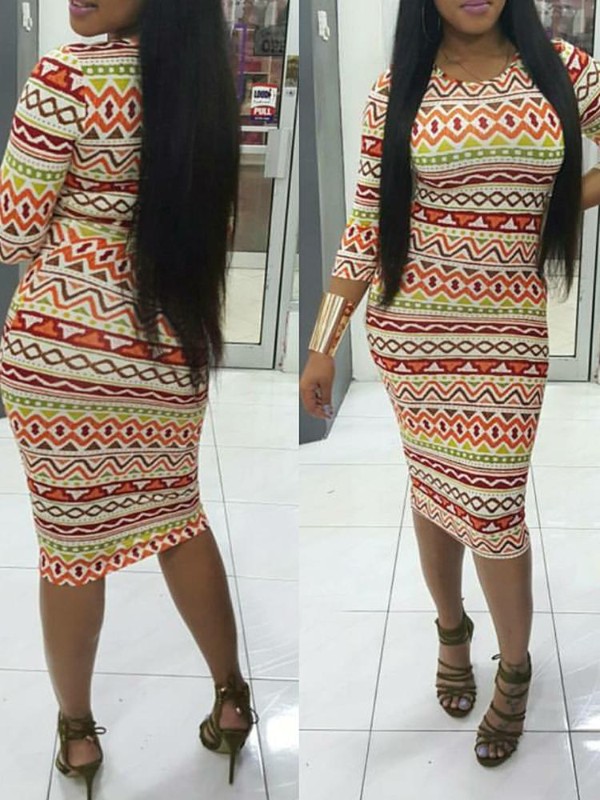 Seksikäs naisten kolmen vuosineljänneksen hihamekot