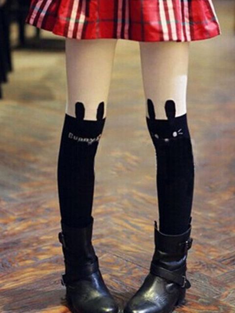 New Fashion Cute Baby Girl Stockings Bunny Print Child Kids Tights Pantyhose Stocking Leggings