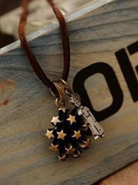 2015 Ný hönnun Hágæða tískustjarna Vintage Blóm Litli Prinsinn Hálsmen Skartgripir Kvenna Löng peysu keðja Hálsmen