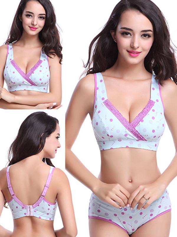 Soutien-gorge d&#39;allaitement pour femme enceinte en coton surdimensionné anti-affaissement à boucle avant