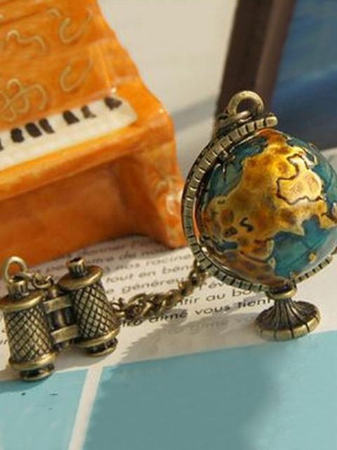 Ankomst Modedesign Hotsäljande Retro Globe Telescope Ball Halsband Dam Halsband/Tröja Kedja Smycken För Dam