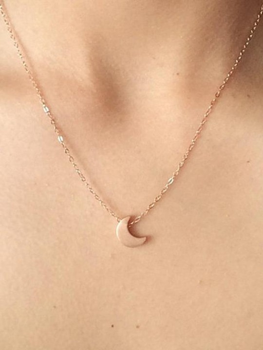 Ný tíska hálft tungl Sætur fegurðarkeðja Hengiskraut Hálsmen Skartgripir Aukabúnaður Gjafir