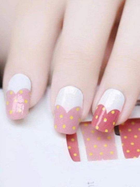 Damprickiga mönster DIY-dekal Nagelkonstdekaler Naglar Wraps Nagelverktyg Manikyr