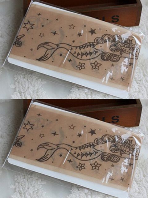 Sexy Slim Flocking Tyylikäs Merenneito kukkakuvioinen sukkahousut