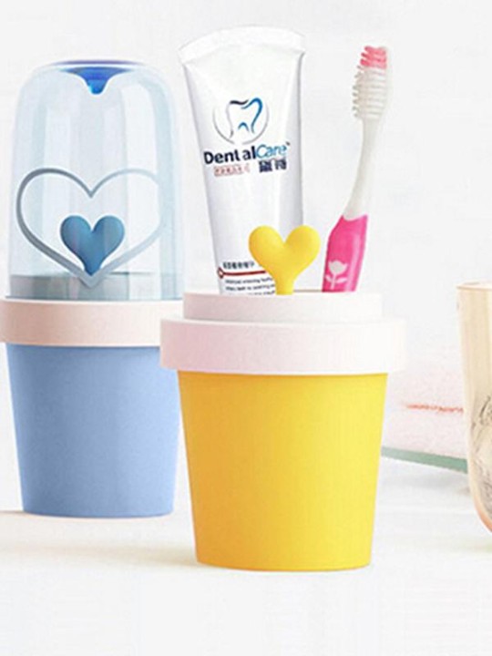 Accesorios de baño estante Creative Heart Lovers Set de lavado titular de cepillo de baño productos de baño con taza