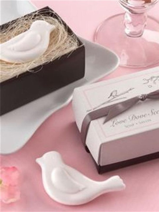 Skapandi gjöf Handgerð Mini ilmandi sápa Love Bird Design sápa fyrir brúðkaupsjólaveislu