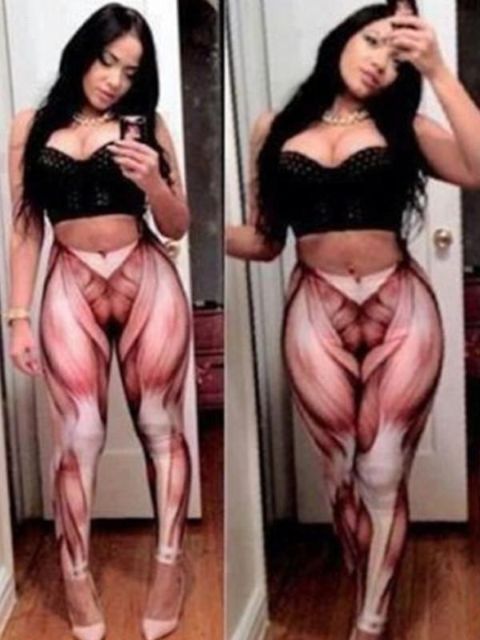 Damemønster Leggings Bomuldsstrækbukser - mange designs