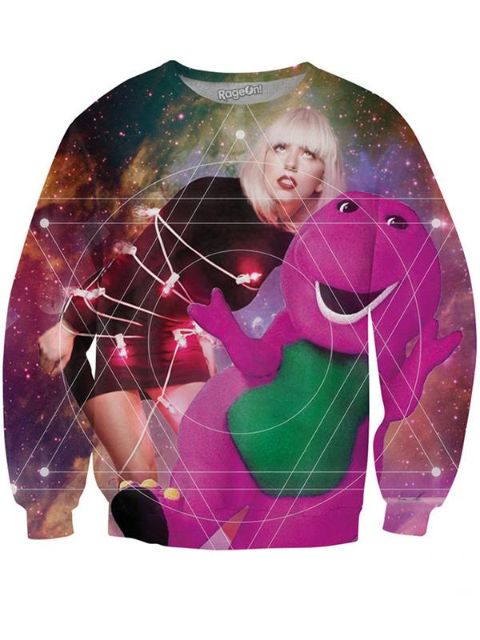 Jultomtejultema för kvinnor Höst Vinter Rundhalsad tröja