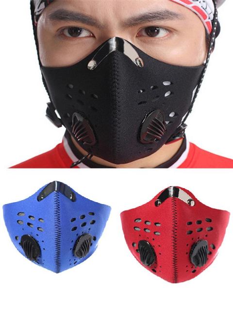 Activated Carbon Air Filter Mask Caribbean Bicycle Motorcycle Cycling Mask Bike Cycle Half Face Dustproof Masks