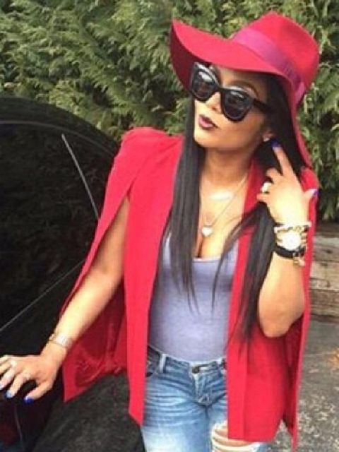 Women's Fall Fashion Retro Red Color Short Coat Jacket Stylish Cardigan Tops Blazer