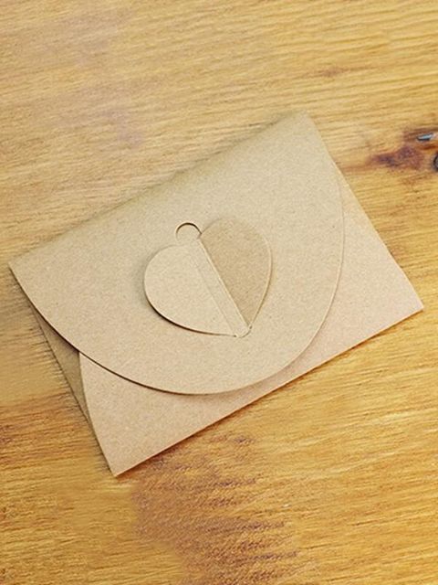 Korean Retro Einfache 10 TEILE / SATZ DIY Kraftpapier Liebe Herz Faltung Umschläge