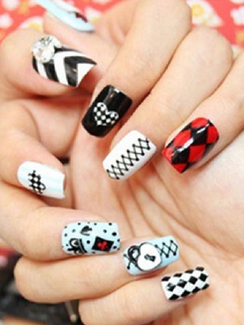 Naisten elegantti kukkainen tee-se-itse-tarra Nail Art Decals Kynsikääreet Kynsityökalut Manikyyri
