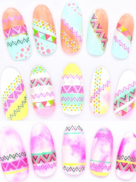 Triangle ondulé en filigrane pour femmes Nail Art Stickers Nails Wraps Nail Tools Manucure