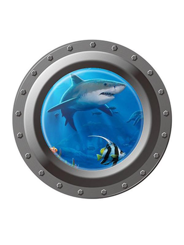 Sous-marin fenêtre monde sous-marin 3D autocollant mural pour chambre d&#39;enfants Stickers muraux décor à la maison papier peint Mural